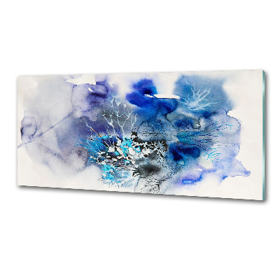 Glasrückwand für die küche Abstrakte Blumen