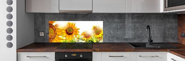 Küchen wandpaneel Sonnenblumen
