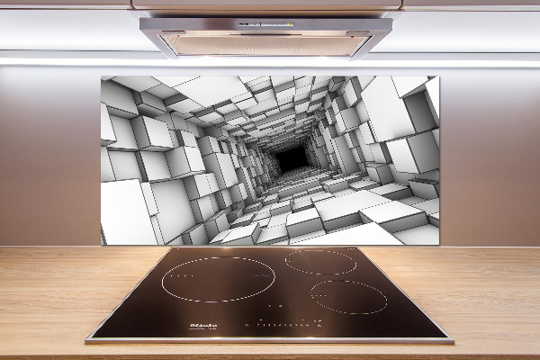 Küchen wandpaneel Tunnel aus Würfeln