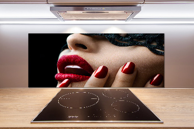 Glasrückwand für die küche Spitzenmaske