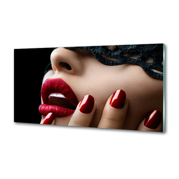 Glasrückwand für die küche Spitzenmaske