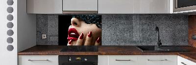 Glasrückwand für die küche Spitzenmaske