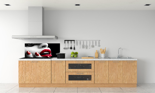 Platte für Küchenrückwand Spitzenmaske