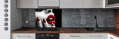 Platte für Küchenrückwand Spitzenmaske