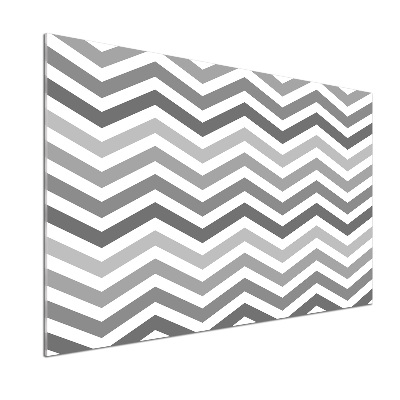 Glasrückwand für die küche Graue Zickzacklinien