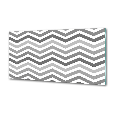 Glasrückwand für die küche Graue Zickzacklinien