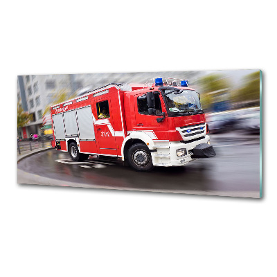 Küchen wandpaneel Feuerwehrwagen