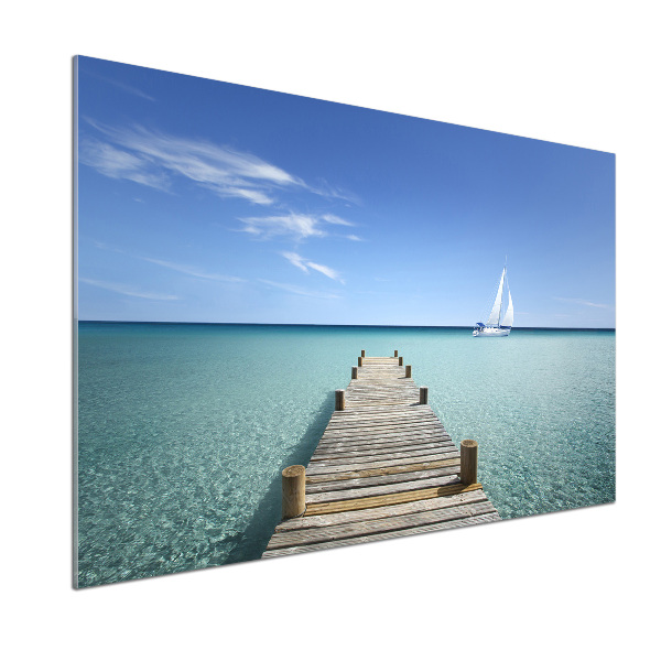 Küchen wandpaneel Holzsteg