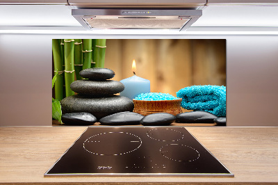 Glasrückwand für die küche Bambus