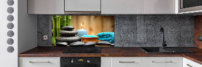 Glasrückwand für die küche Bambus