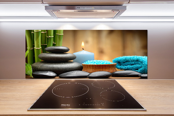 Glasrückwand für die küche Bambus