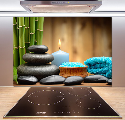 Glasrückwand für die küche Bambus