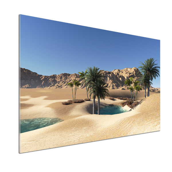 Glasrückwand für die küche Oase