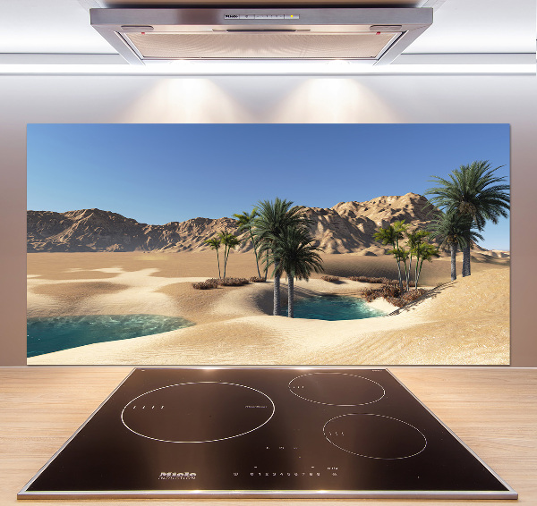 Glasrückwand für die küche Oase