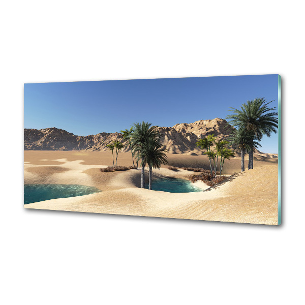 Glasrückwand für die küche Oase