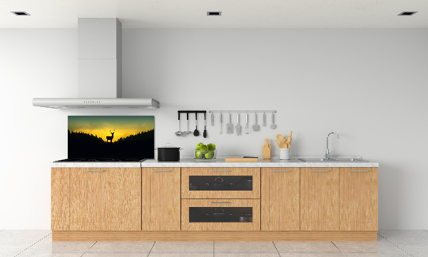 Glasrückwand für die küche Reh