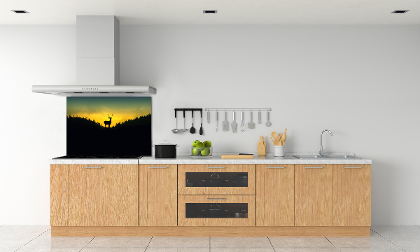 Glasrückwand für die küche Reh