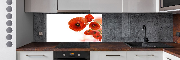 Küchen wandpaneel Mohnblumen