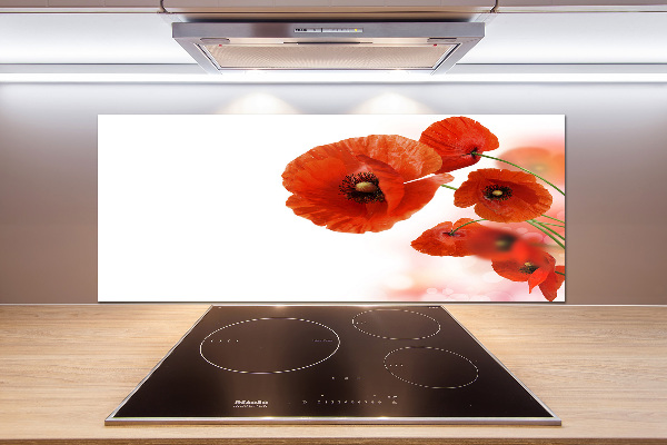 Küchen wandpaneel Mohnblumen