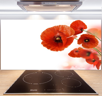 Küchen wandpaneel Mohnblumen