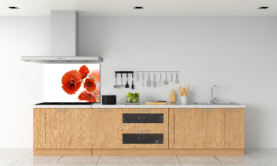 Küchen wandpaneel Mohnblumen