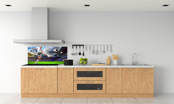 Küchen wandpaneel Ein Fußballspieler im Stadion