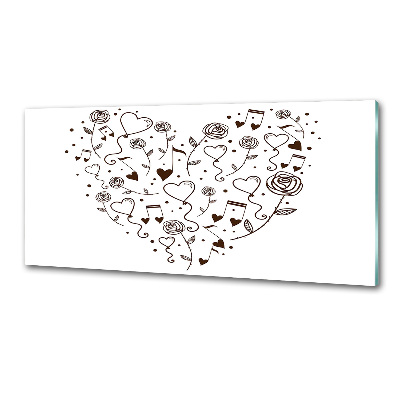 Küchen wandpaneel Herz