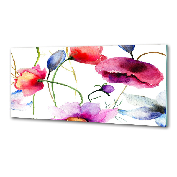 Platte für Küchenrückwand Mohnblumen