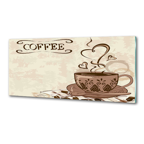 Glasrückwand für die küche Aromatischer Kaffee