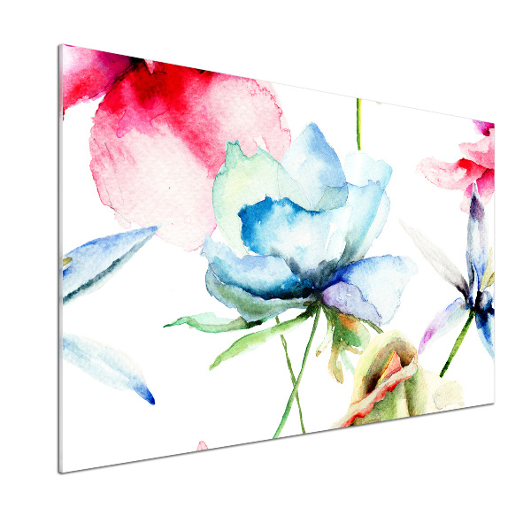 Küchen wandpaneel Mohnblumen