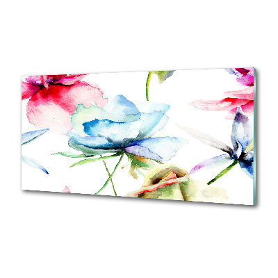 Küchen wandpaneel Mohnblumen