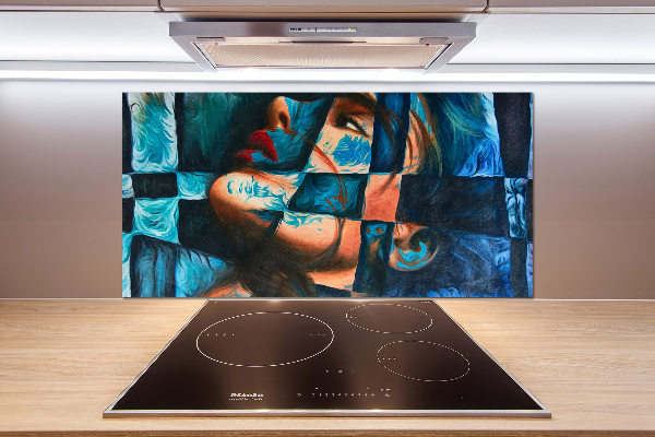 Platte für Küchenrückwand Abstrakte Frau