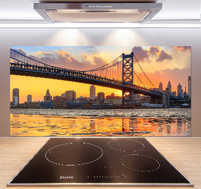 Glasrückwand für die küche Philadelphia-Brücke