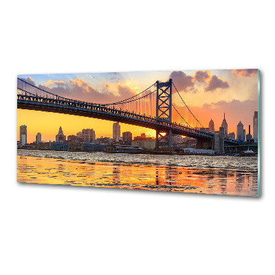 Glasrückwand für die küche Philadelphia-Brücke