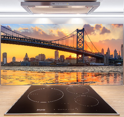 Glasrückwand für die küche Philadelphia-Brücke