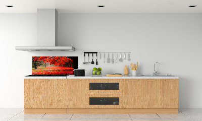 Glasrückwand für die küche Bäume im Herbst