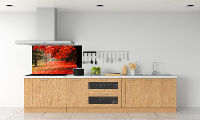 Glasrückwand für die küche Bäume im Herbst