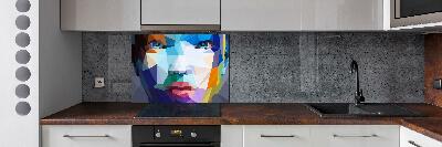 Platte für Küchenrückwand Abstrakte Frau
