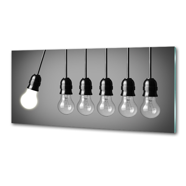 Glasrückwand für die küche Sechs Glühbirnen