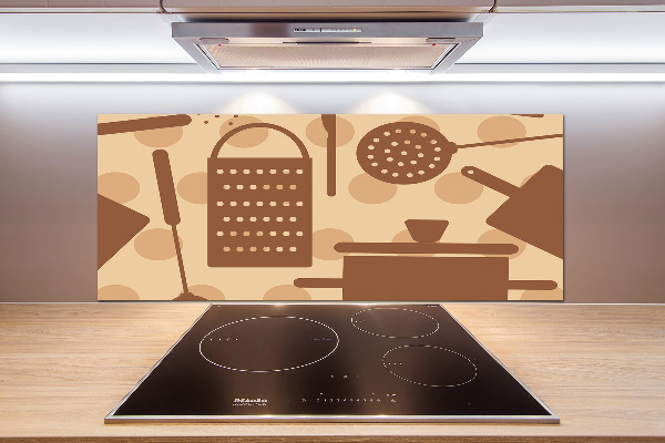 Glasrückwand für die küche Küchenutensilien