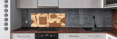 Glasrückwand für die küche Küchenutensilien