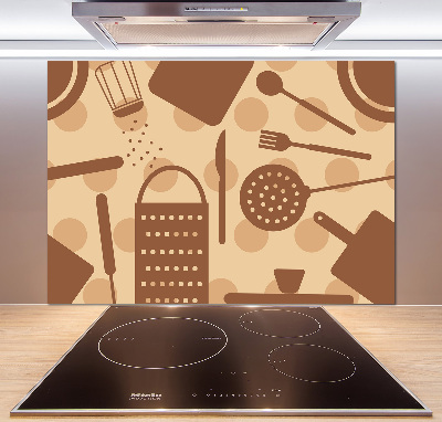 Glasrückwand für die küche Küchenutensilien