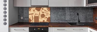 Glasrückwand für die küche Küchenutensilien