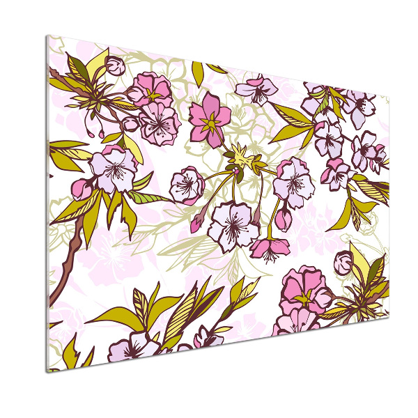 Küchen wandpaneel Kirschblüten