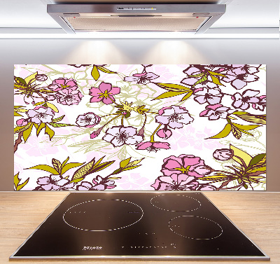 Küchen wandpaneel Kirschblüten