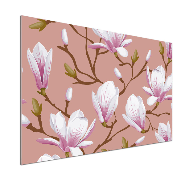 Glasrückwand für die küche Magnolie