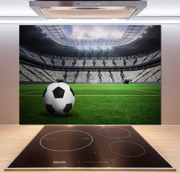 Glasrückwand für die küche Ball im Stadion