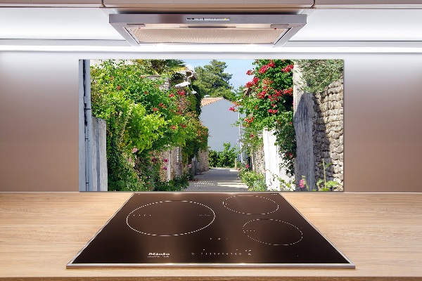 Glasrückwand für die küche Blumenallee