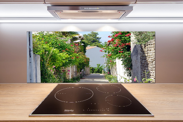 Glasrückwand für die küche Blumenallee