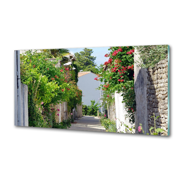 Glasrückwand für die küche Blumenallee